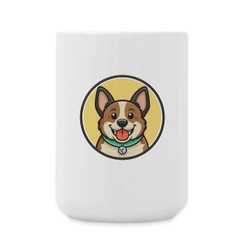Erbi Txakur Dog Breed Funny Cartoon Kawaii Clipart - Large Mug 440 ml - white - Front