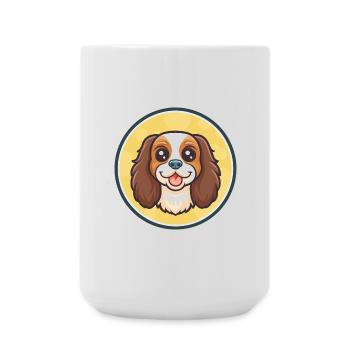 Englisch Spielzeug Spaniel Hund Rasse Lustig Karikatur Kawaii - Große Tasse 440 ml - Weiß - Vorne