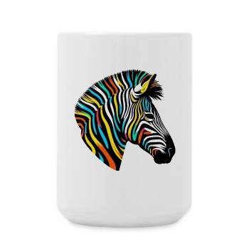 Zebra - Große Tasse 440 ml - Weiß - Vorne