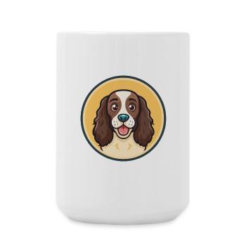 Épagneul Français Chien Race Dessin animé Kawaii Clipart - Grande tasse 440 ml - blanc - Devant