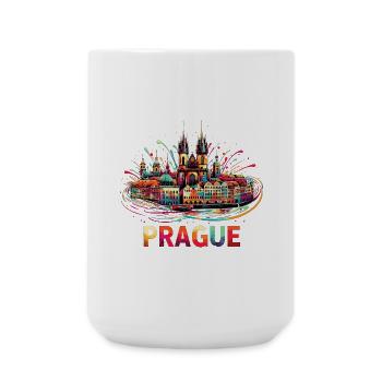 Prague Capital Czech Republic Gift - Large Mug 440 ml - white - Front