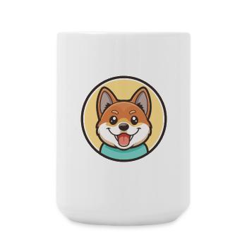 Ryukyu Hund Rasse Cartoon Kawaii Clipart Tier Haustier - Große Tasse 440 ml - Weiß - Vorne