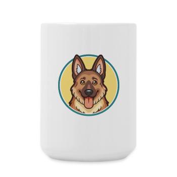 Shiloh Shepherd Dog Race Dessin animé Kawaii Clipart - Grande tasse 440 ml - blanc - Devant
