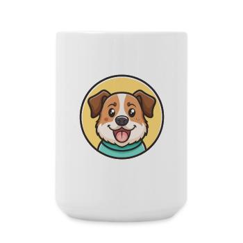 Stephens Stock Chien Race Dessin animé Kawaii Clipart - Grande tasse 440 ml - blanc - Devant