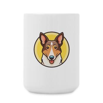 Smooth Collie Chien Race Dessin animé Kawaii Clipart Animal de compagnie - Grande tasse 440 ml - blanc - Devant