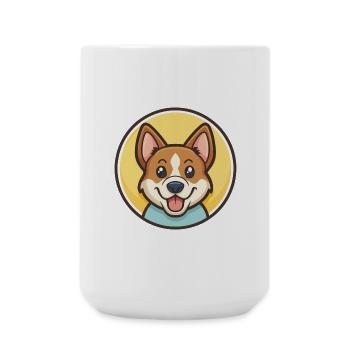 Telomian Hunderasse Bunte Karikatur Kawaii Clipart - Große Tasse 440 ml - Weiß - Vorne