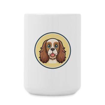 Sussex Spaniel Dog Breed Cartoon Kawaii Clipart - Large Mug 440 ml - white - Front