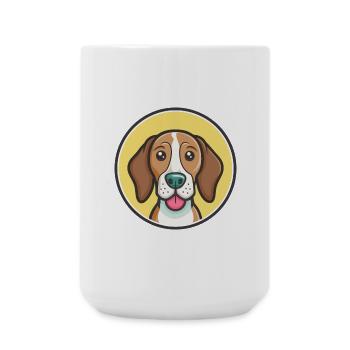 Welsh Hound Dog Breed Funny Cartoon Kawaii Clipart - Large Mug 440 ml - white - Front