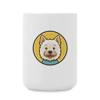 West Highland White Terrier Dog Breed Cartoon Pet - Large Mug 440 ml - white - Front