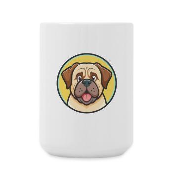 Transmontano Mastiff Hunderasse Cartoon Kawaii Haustier - Große Tasse 440 ml - Weiß - Vorne