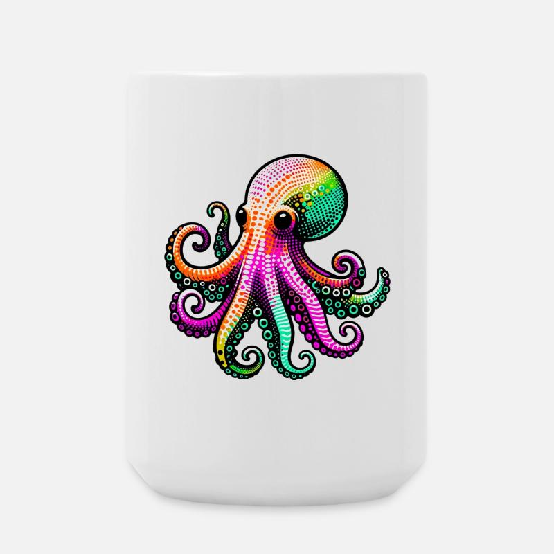 Pieuvre - Grande tasse 440 ml - blanc