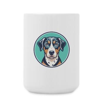 Catahoula Cur Chien Race Dessin animé Kawaii Clipart Animal de compagnie - Grande tasse 440 ml - blanc - Devant