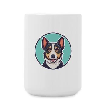 bossie chien race dessin animé kawaii clipart animal de compagnie - Grande tasse 440 ml - blanc - Devant