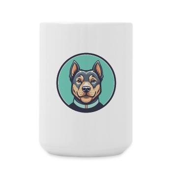 Combai Hund Rasse Cartoon Kawaii Clipart Tier Haustier - Große Tasse 440 ml - Weiß - Vorne