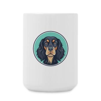 Gordon Setter Chien Race Dessin animé Kawaii Clipart Animal de compagnie - Grande tasse 440 ml - blanc - Devant
