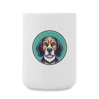 Litauische Laufhund Rasse Karikatur Kawaii Clipart - Große Tasse 440 ml - Weiß - Vorne