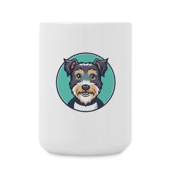 Lucas Terrier Chien Race Dessin animé Kawaii Clipart Animal de compagnie - Grande tasse 440 ml - blanc - Devant