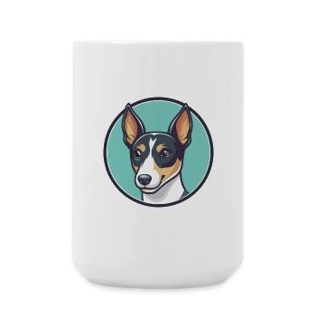 Miniature Fox Terrier Dog Breed Cartoon Kawaii Pet - Large Mug 440 ml - white - Front
