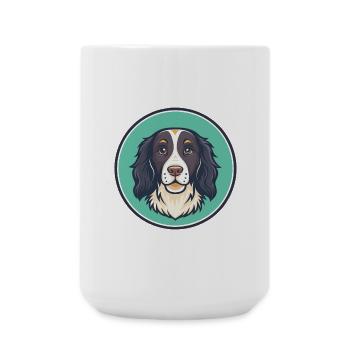 Munsterländer Hunderasse Cartoon Kawaii Clipart Haustier - Große Tasse 440 ml - Weiß - Vorne