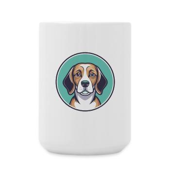 Nordland Beagle Hunderasse Karikatur Kawaii Haustier - Große Tasse 440 ml - Weiß - Vorne