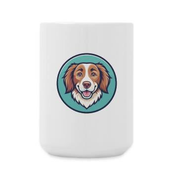 Nouvelle-Écosse Canard Tolling Retriever Chien Dessin animé Animal de compagnie - Grande tasse 440 ml - blanc - Devant