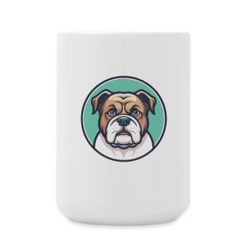 Olde English Bulldogge Dog Breed Cartoon Kawaii - Large Mug 440 ml - white - Front