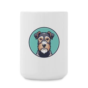 Ormskirk Terrier Hunderasse Cartoon Kawaii Clipart - Große Tasse 440 ml - Weiß - Vorne