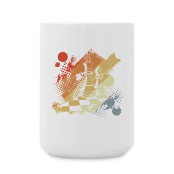 Chess queen and king - Large Mug 440 ml - white - Front