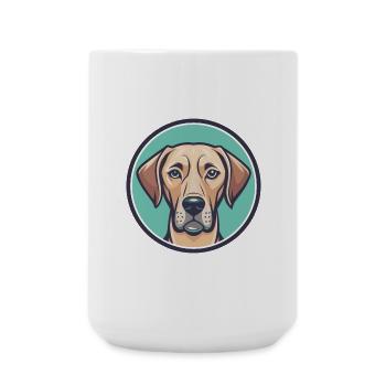 Rhodesian Ridgeback Dog Breed Funny Cartoon Kawaii - Large Mug 440 ml - white - Front