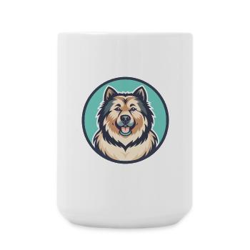 Sarplaninac Dog Breed Funny Cartoon Kawaii Clipart - Large Mug 440 ml - white - Front