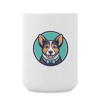 Segugio Dellappennino Chien Race Dessin animé Kawaii Pet - Grande tasse 440 ml - blanc - Devant