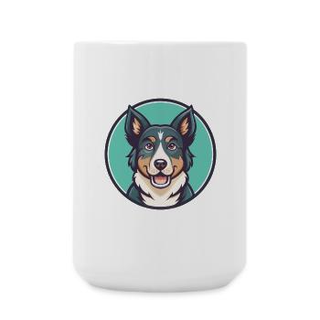 Stabij Hund Rasse Cartoon Kawaii Clipart Tier Haustier - Große Tasse 440 ml - Weiß - Vorne