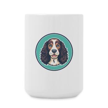 Tweed Water Spaniel Dog Breed Funny Cartoon Kawaii - Large Mug 440 ml - white - Front