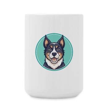 Strellufstover Hunderasse Cartoon Kawaii Clipart - Große Tasse 440 ml - Weiß - Vorne
