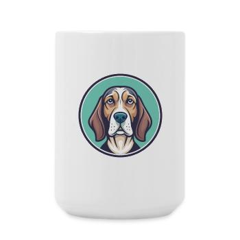 Chien de chasse yougoslave Race Dessin animé Kawaii Clipart - Grande tasse 440 ml - blanc - Devant