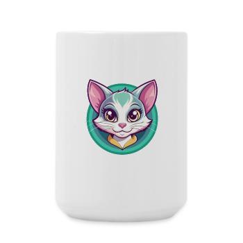 Bambino Cat Breed Cartoon Kawaii Animal Pet - Large Mug 440 ml - white - Front