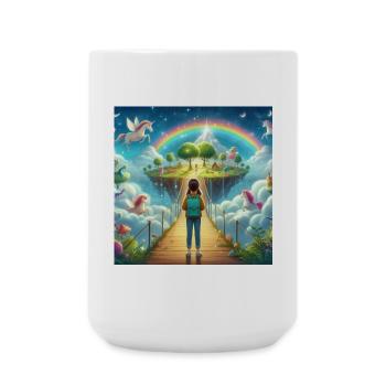 Imaginative Unicorn Wonderland - Large Mug 440 ml - white - Front