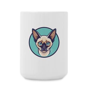 Balinese Cat Breed Cartoon Kawaii Animal Pet - Large Mug 440 ml - white - Front