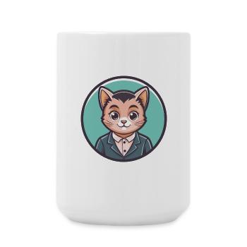 Bambino Cat Breed Cartoon Kawaii Animal Pet - Large Mug 440 ml - white - Front