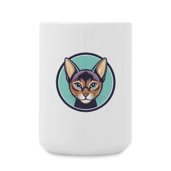 Havanna Braune Katze Rasse Karikatur Kawaii Tier Haustier - Große Tasse 440 ml - Weiß - Vorne