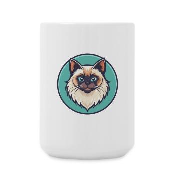 Himalayan Cat Breed Cartoon Kawaii Animal Pet - Large Mug 440 ml - white - Front
