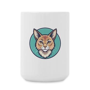 Chat Somali Race Dessin animé Kawaii Animal Pet - Grande tasse 440 ml - blanc - Devant
