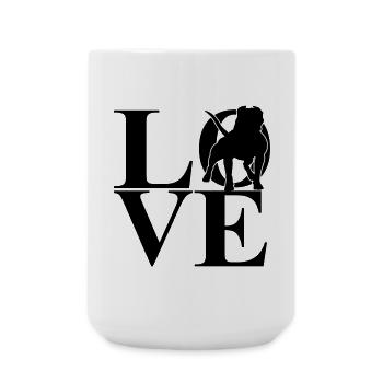 American Bulldog Love Dog Motif - Large Mug 440 ml - white - Front