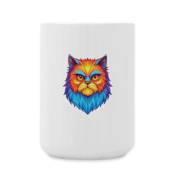 Persian Cat Breed Cartoon Kawaii Animal Pet - Large Mug 440 ml - white - Front