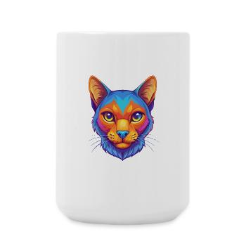Havanna Braune Katzenrasse Karikatur Kawaii Tier Haustier - Große Tasse 440 ml - Weiß - Vorne