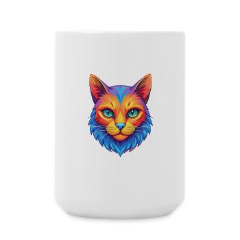 Hauskatze Rasse Karikatur Kawaii Tier Haustier - Große Tasse 440 ml - Weiß - Vorne