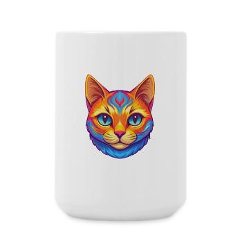 American Shorthair Cat Breed Cartoon Kawaii Animal - Large Mug 440 ml - white - Front
