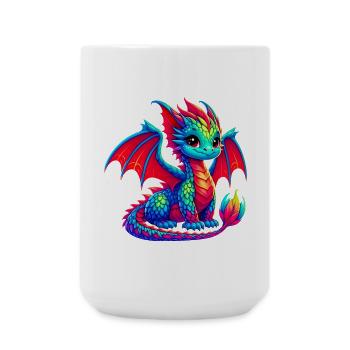 Drache - Große Tasse 440 ml - Weiß - Vorne