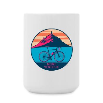 Design de T-shirt Mont Ventoux - Large Mug 440 ml - white - Front