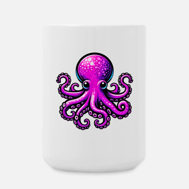 Pieuvre - Grande tasse 440 ml - blanc